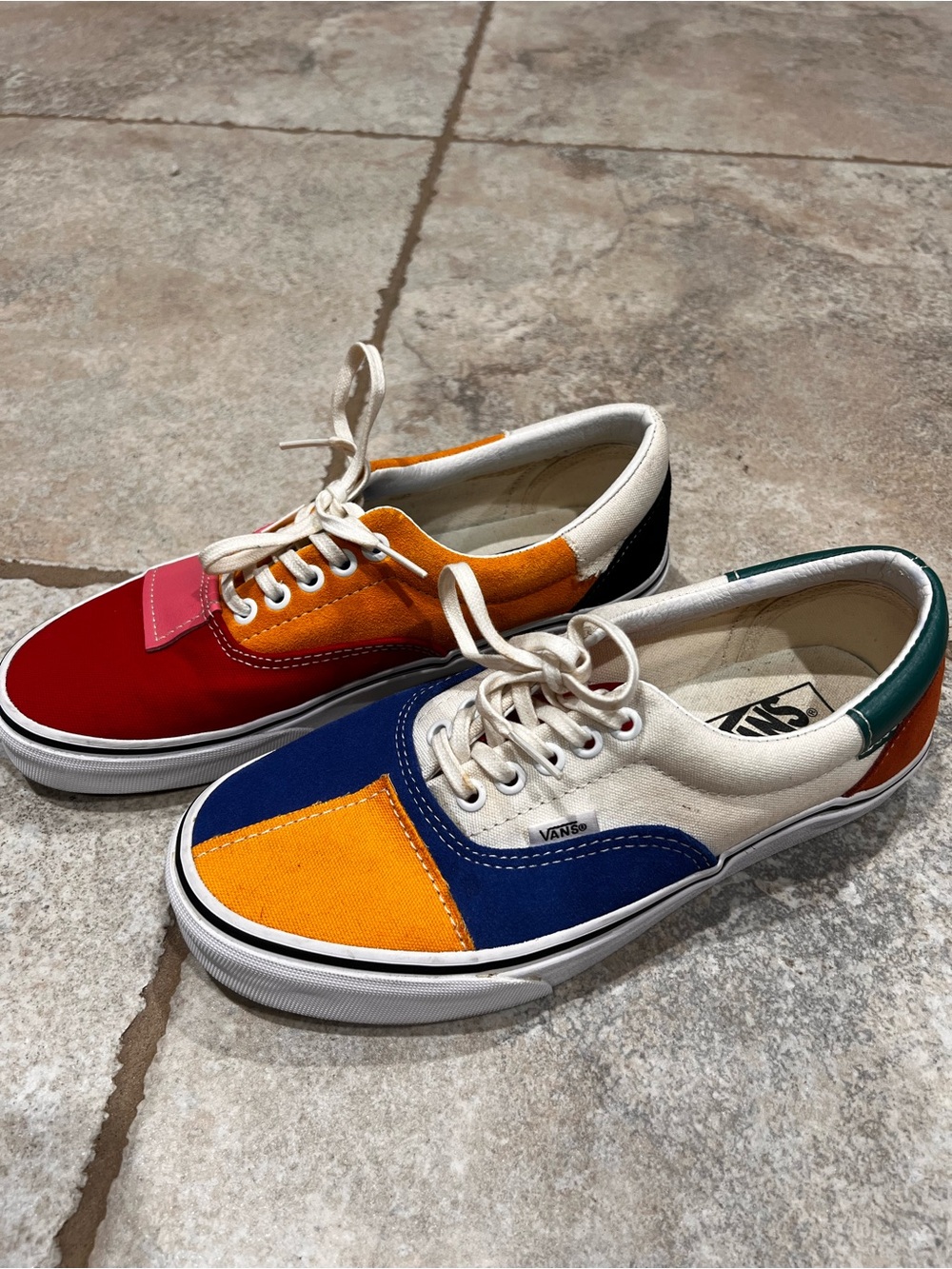 Vans 721356 Colorblock Patchwork Sneakers M 7.5 W 9 Multicolor